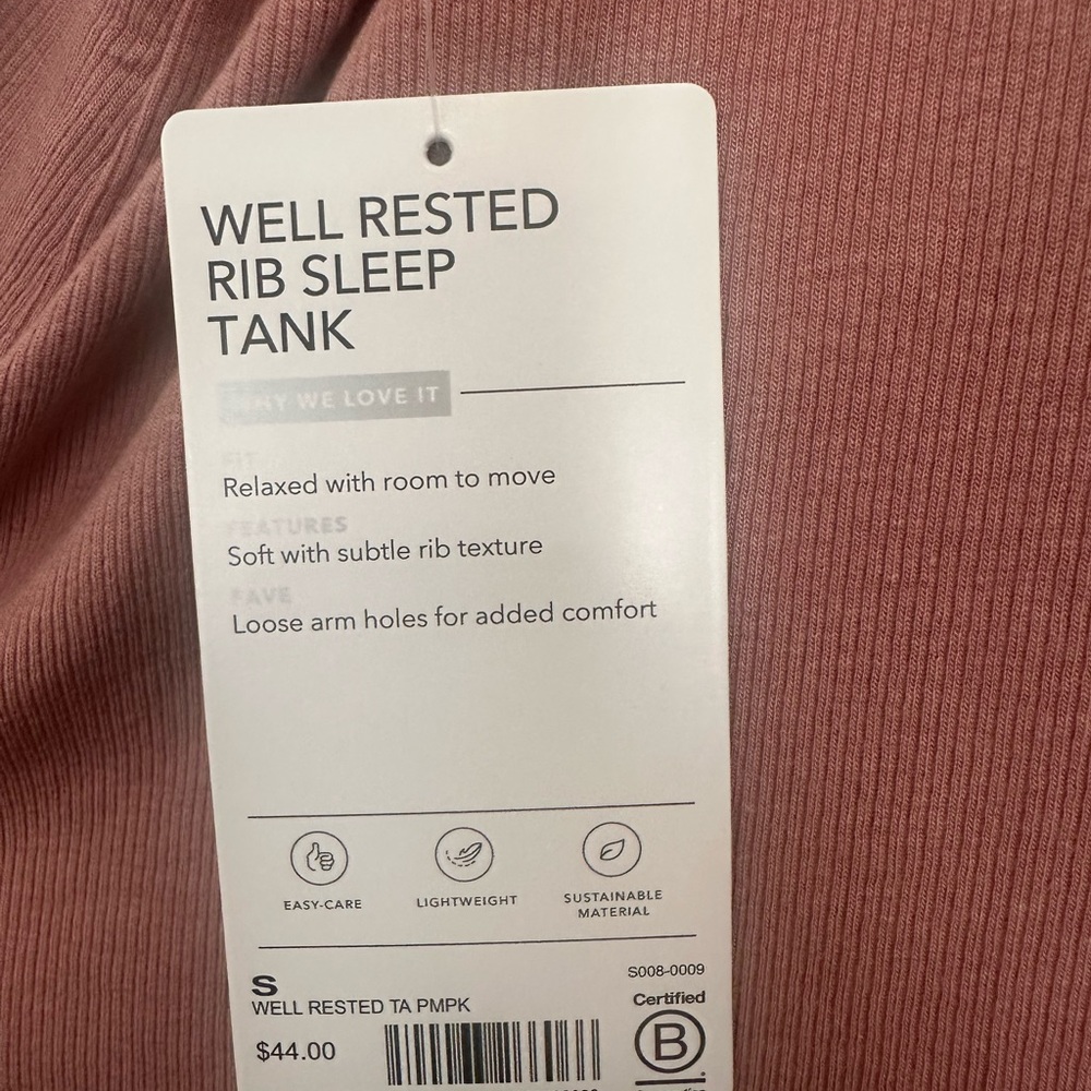 NWT Athleta Well Rested Rib Sleep Tank - Picture 6 of 6